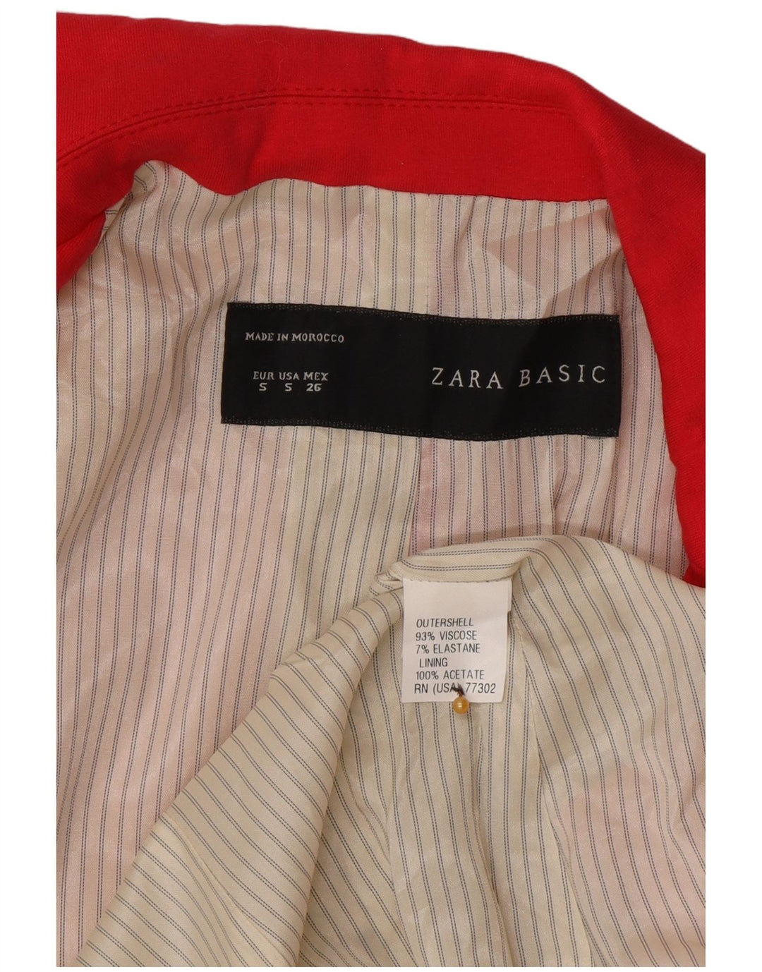 Blazer pentru femei Zara cu 1 nasture, UK 10, mic, roz, viscoză