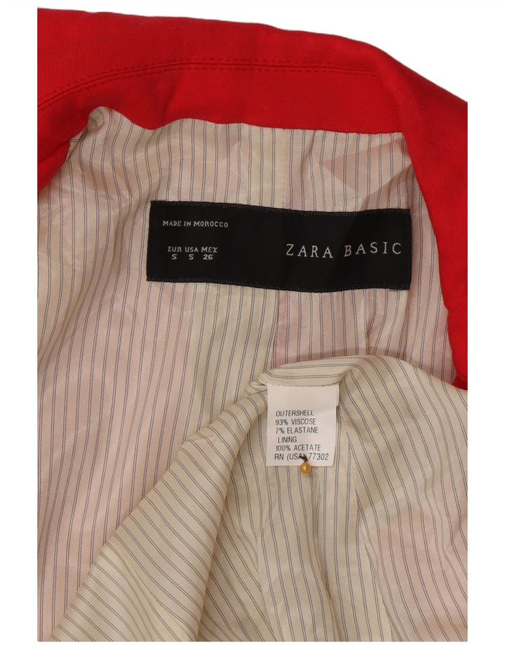 Blazer pentru femei Zara cu 1 nasture, UK 10, mic, roz, viscoză