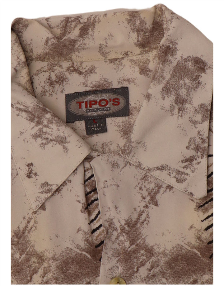 Cămașă cu mânecă scurtă cu model abstract pentru bărbați Tipo' S, mare, multicoloră