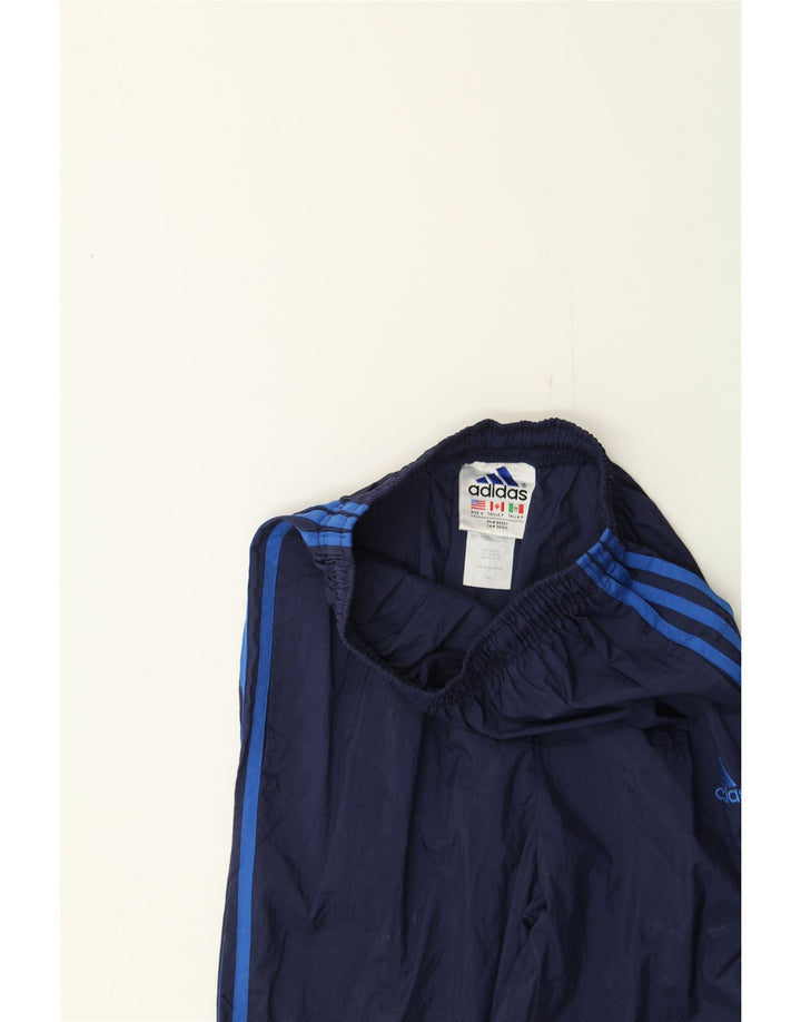 ADIDAS Mens Tracksuit Trousers Joggers Small  Navy Blue Vintage Adidas and Second-Hand Adidas from Messina Hembry 