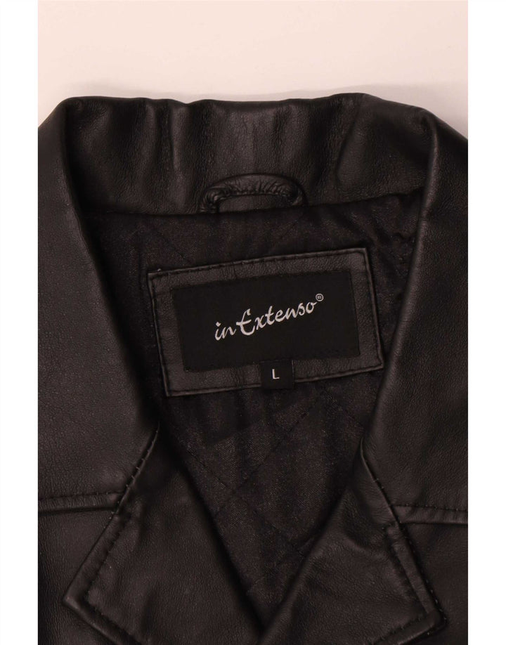 Jachetă de piele vintage pentru bărbați UK 40 Large Black