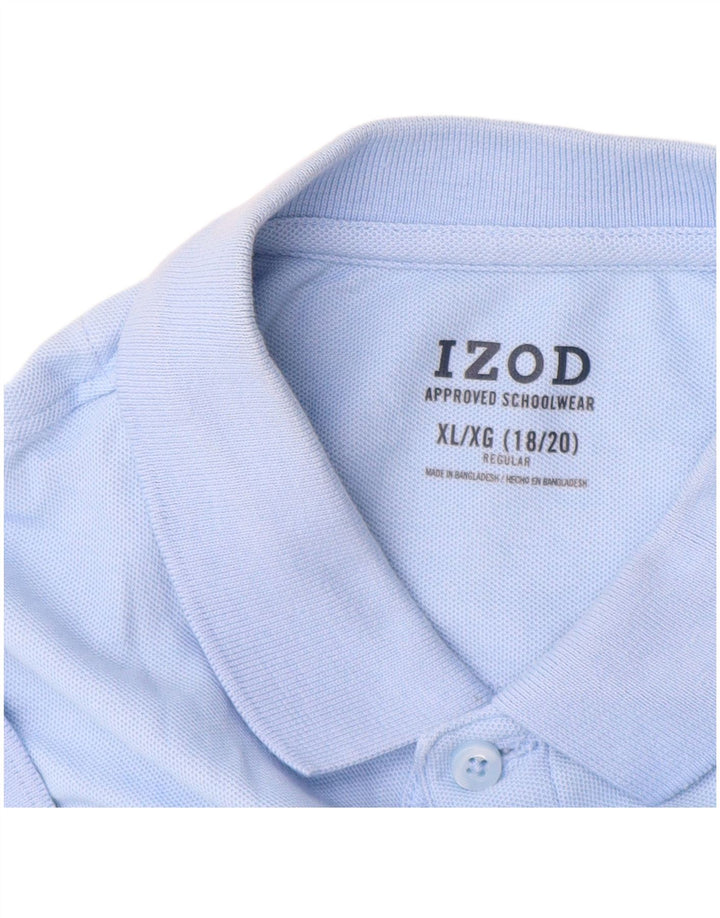 Izod Băieți Polo Regular 15-16 Ani XL Bumbac Albastru