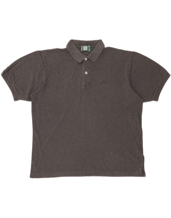 Cămașă polo Sergio Tacchini pentru bărbați, bumbac gri mare