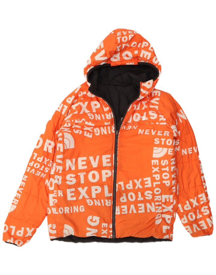 Jachetă căptușită reversibilă cu glugă The North Face pentru băieți 14-15 ani XL negru