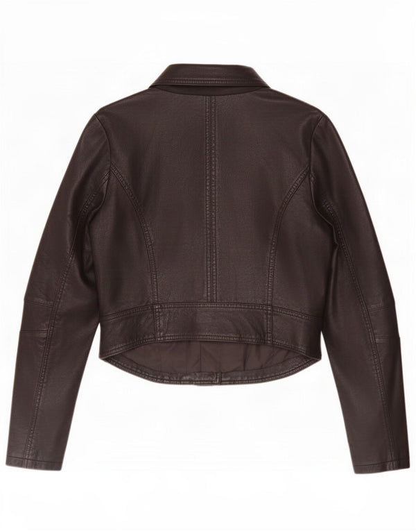 Jachetă motociclistă din piele pentru femei Urban Bliss, UK 12 Medium Negru