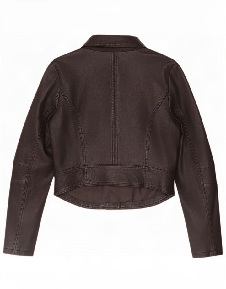 Jachetă motociclistă din piele pentru femei Urban Bliss, UK 12 Medium Negru