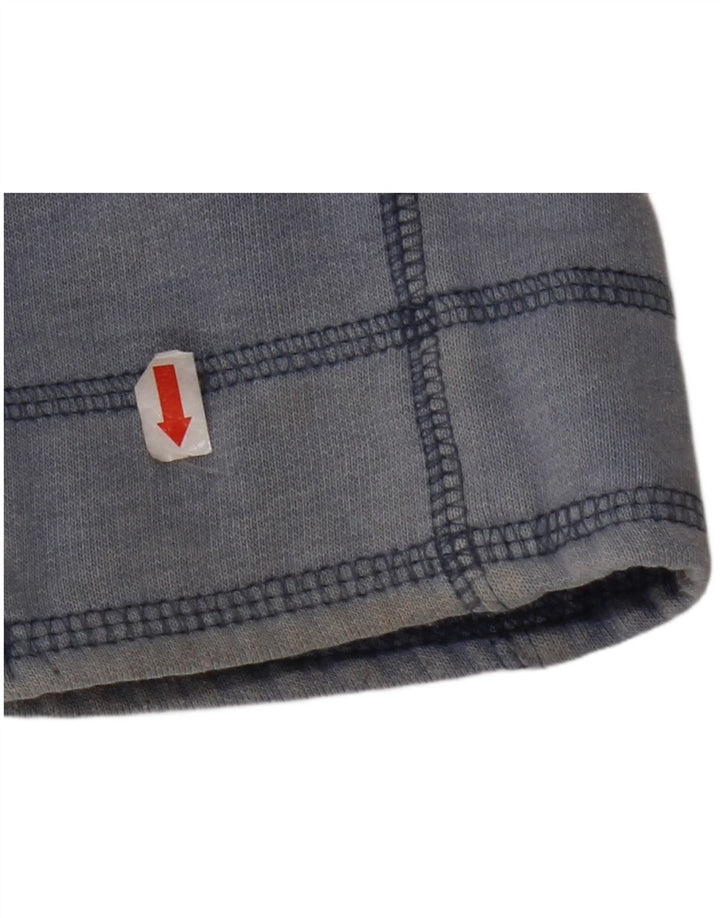 WEIRD FISH Hanorac pentru bărbați cu fermoar și gât Pulover mare, albastru, bumbac