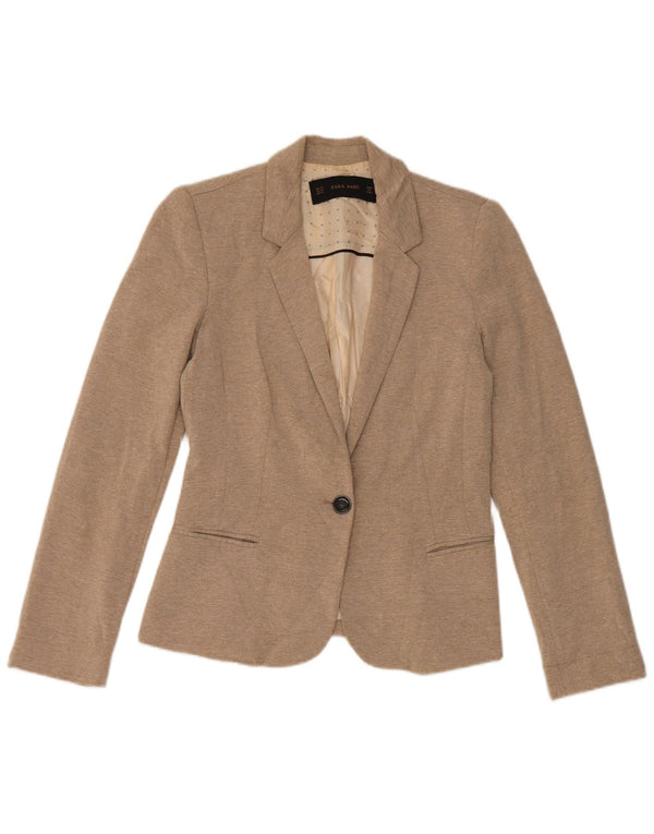 Blazer pentru femei Zara, cu 1 nasture, UK 6 XS Bej