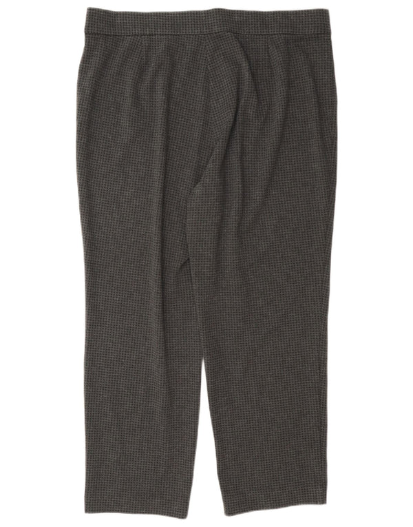 Pantaloni tăiați pentru femei Marks & Spencer UK 18 XL W36 L26 gri Houndstooth
