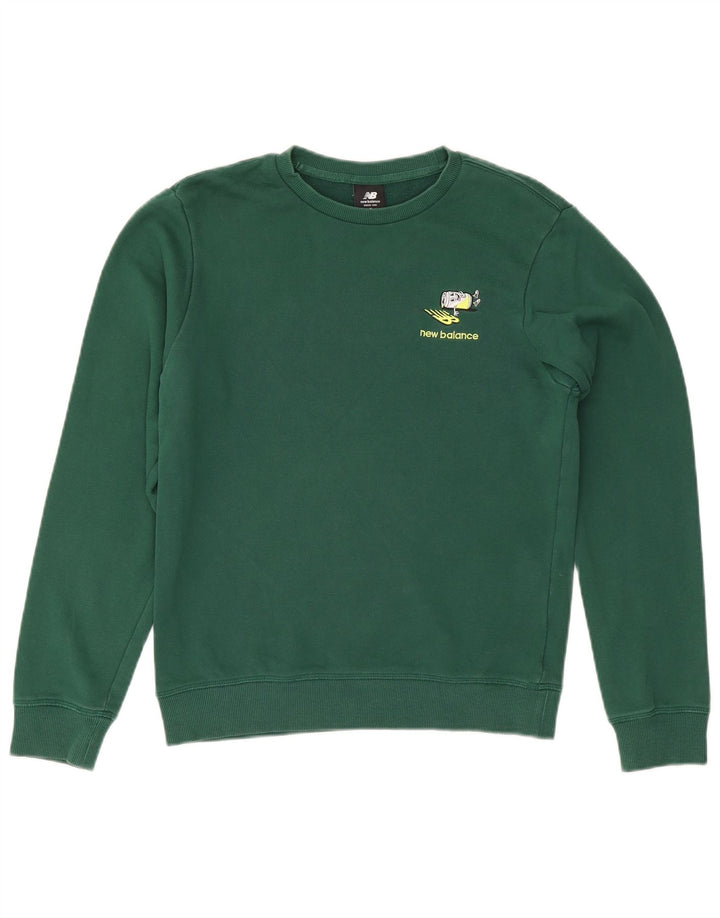 Hanorac pentru bărbați New Balance Jumper Mic Verde Bumbac