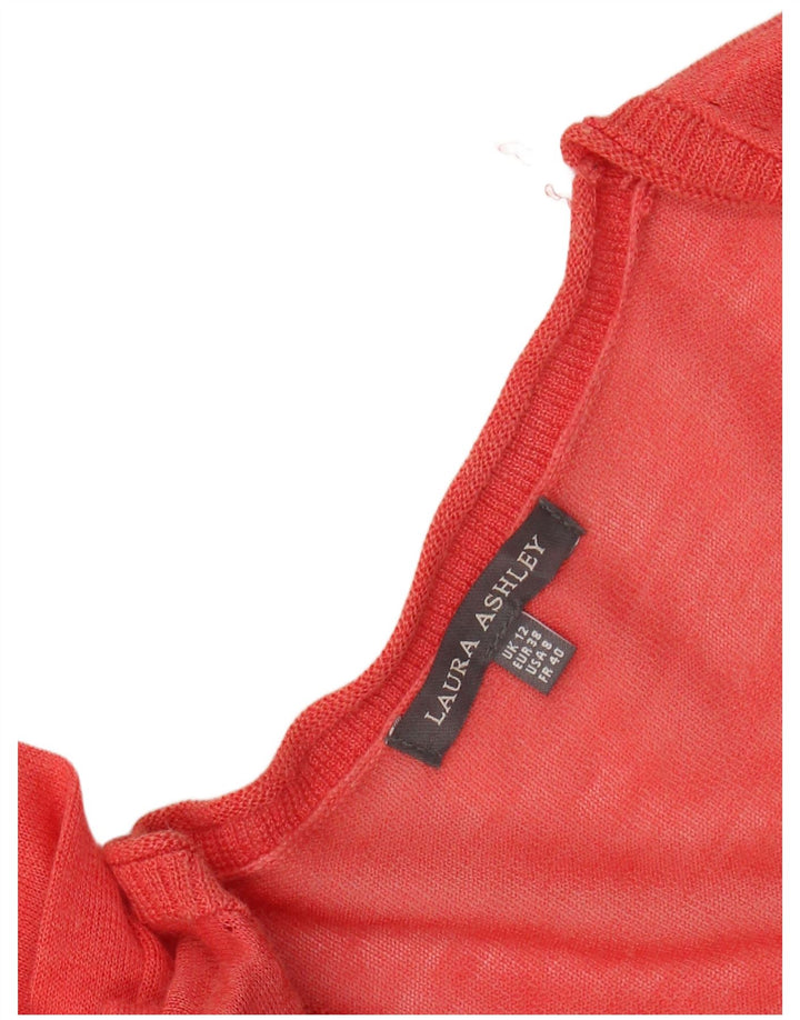 LAURA ASHLEY Pulover cardigan cu paragate pentru femei UK 12 Medium Red