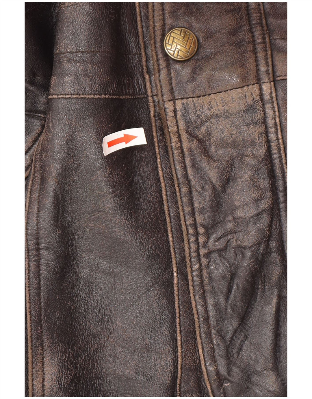 Jachetă de piele vintage pentru bărbați UK 44 2XL din piele neagră