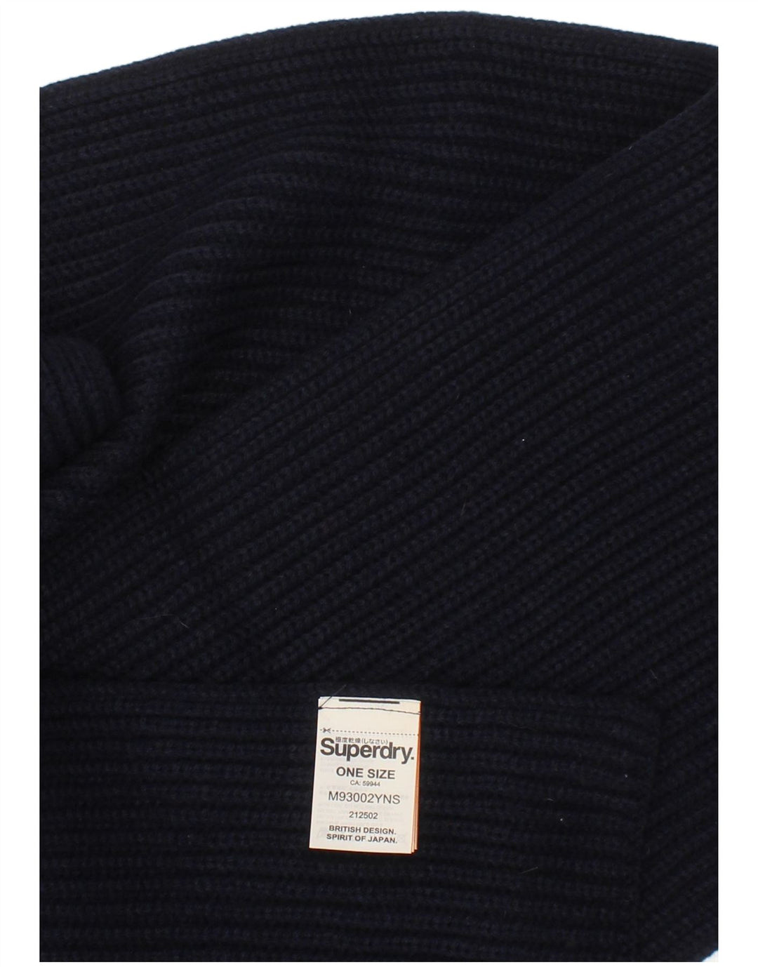 Eșarfă dreptunghiulară tricotată pentru bărbați Superdry, mărime unică, albastru marin acrilic clasic