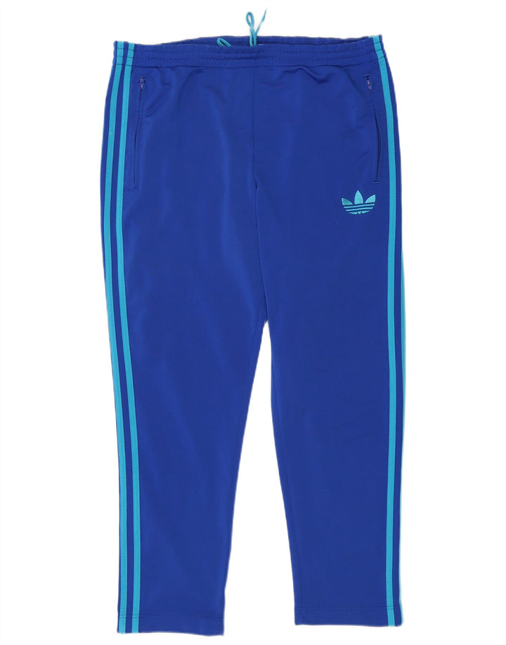 Pantaloni de trening Adidas pentru bărbați, poliester albastru mediu