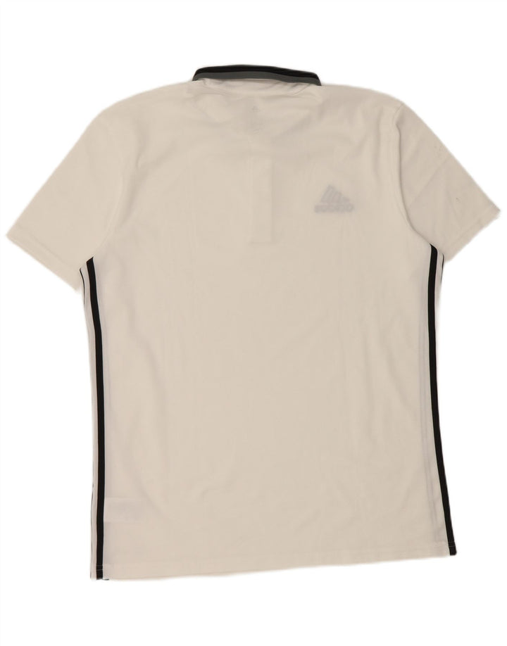 Tricou polo Adidas Climalite pentru bărbați, mare, alb, poliester