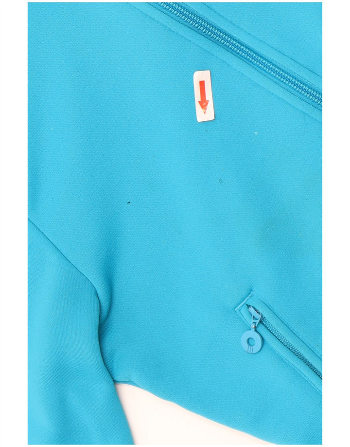 Jachetă de top pentru trening Adidas pentru femei UK 8 Small Blue Poliester