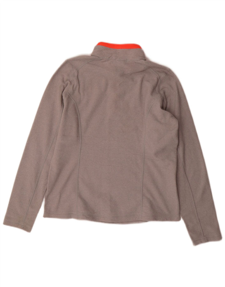 Pulover pentru femei THE NORTH FACE, cu fermoar și gât, din lână UK 14, poliester mediu gri