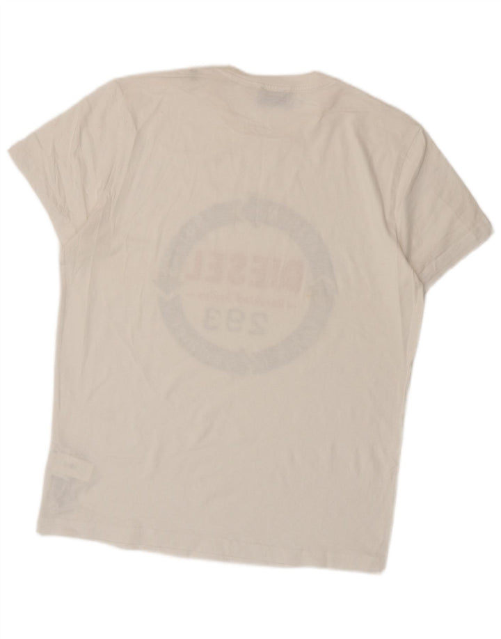 Tricou grafic pentru bărbați Diesel Top XL Bumbac alb