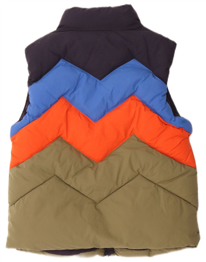 Superdry Womens Padded Gilet UK 12 Medium Multicolor Colorblock