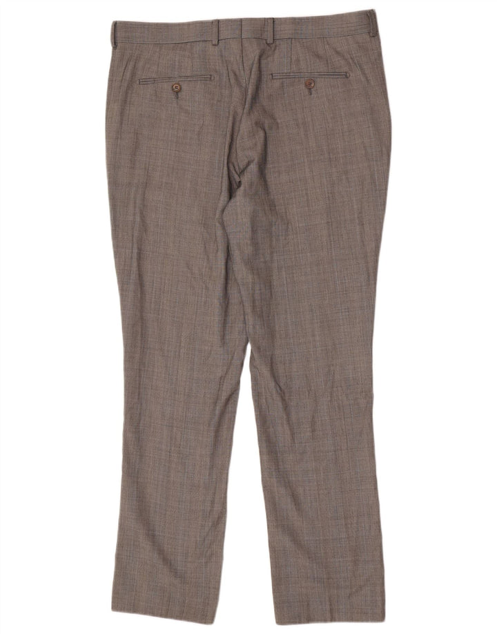 Pantaloni obișnuiți obișnuiți pentru bărbați French Connection W38 L32 Gri Houndstooth