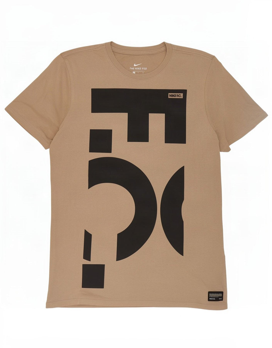 Tricou grafic Nike pentru bărbați, cu croială atletică, top mediu bej