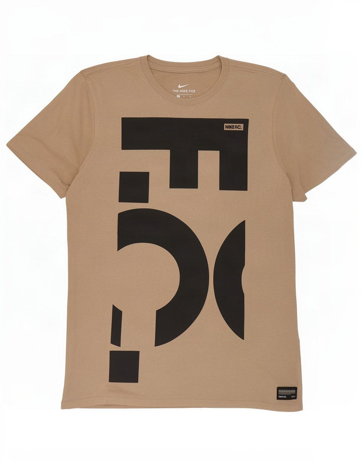 Tricou grafic Nike pentru bărbați, cu croială atletică, top mediu bej
