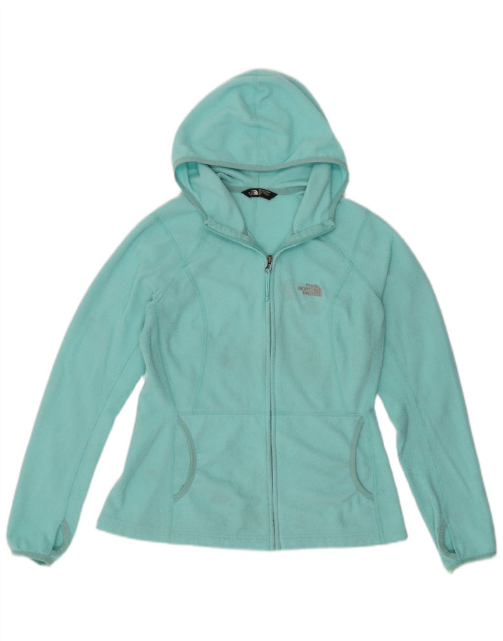 THE NORTH FACE Womens Hooded Fleece Jacket UK 14 Medium Turquoise