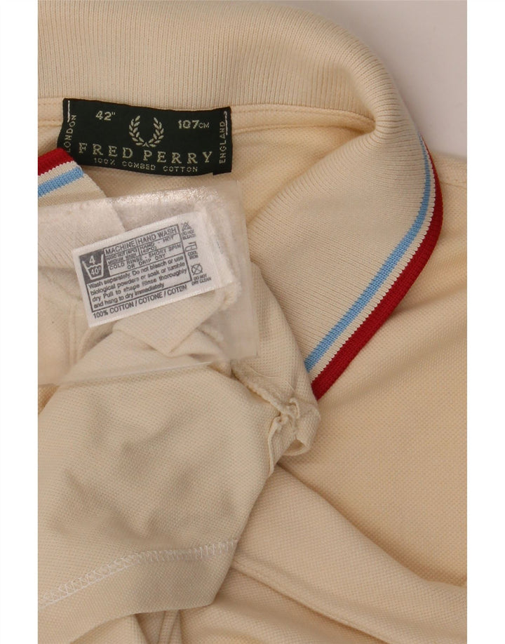 FRED PERRY Tricou polo pentru bărbați, bumbac, bej mediu
