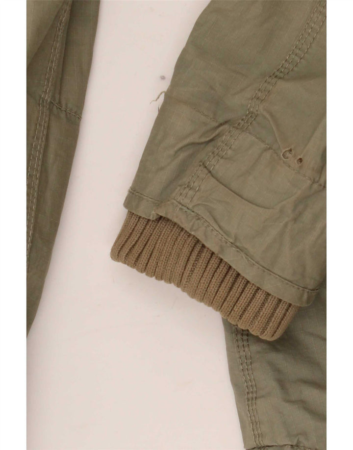 Jachetă parka cu glugă Superdry pentru femei UK 12, bumbac kaki mediu