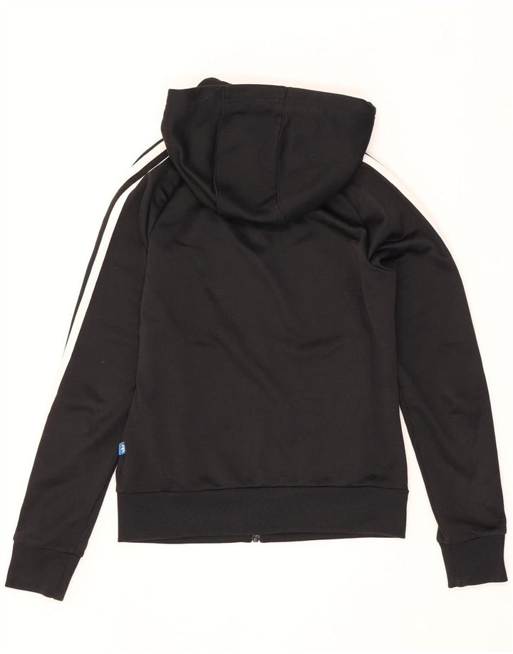 Pulover Adidas pentru femei, cu fermoar, UK 8, poliester negru mic