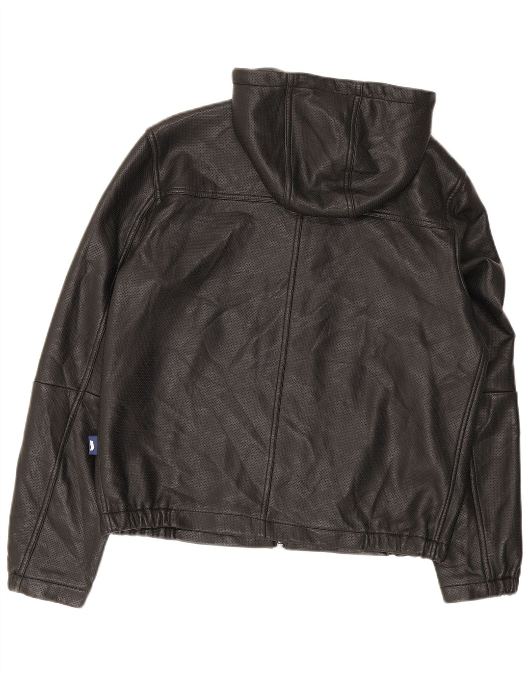 Jachetă bomber cu glugă din piele pentru bărbați Gas UK 36 Small Black