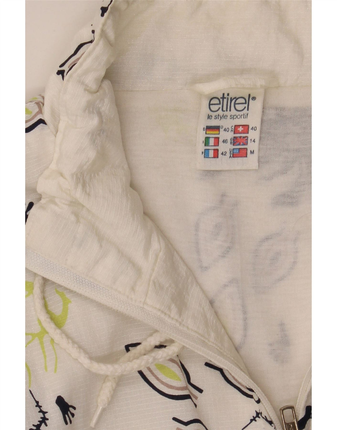 Jachetă de trening supradimensionată Etirel pentru femei UK 14 Medium White Floral