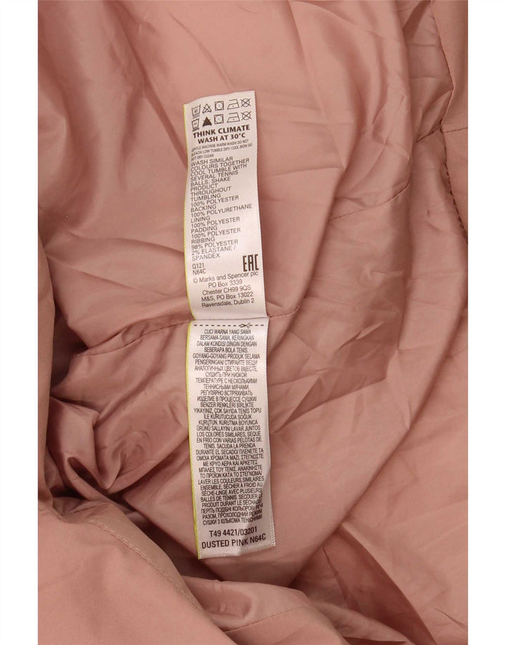 Marks & Spencer Palton supradimensionat cu glugă pentru femei UK 18 XL, poliester roz