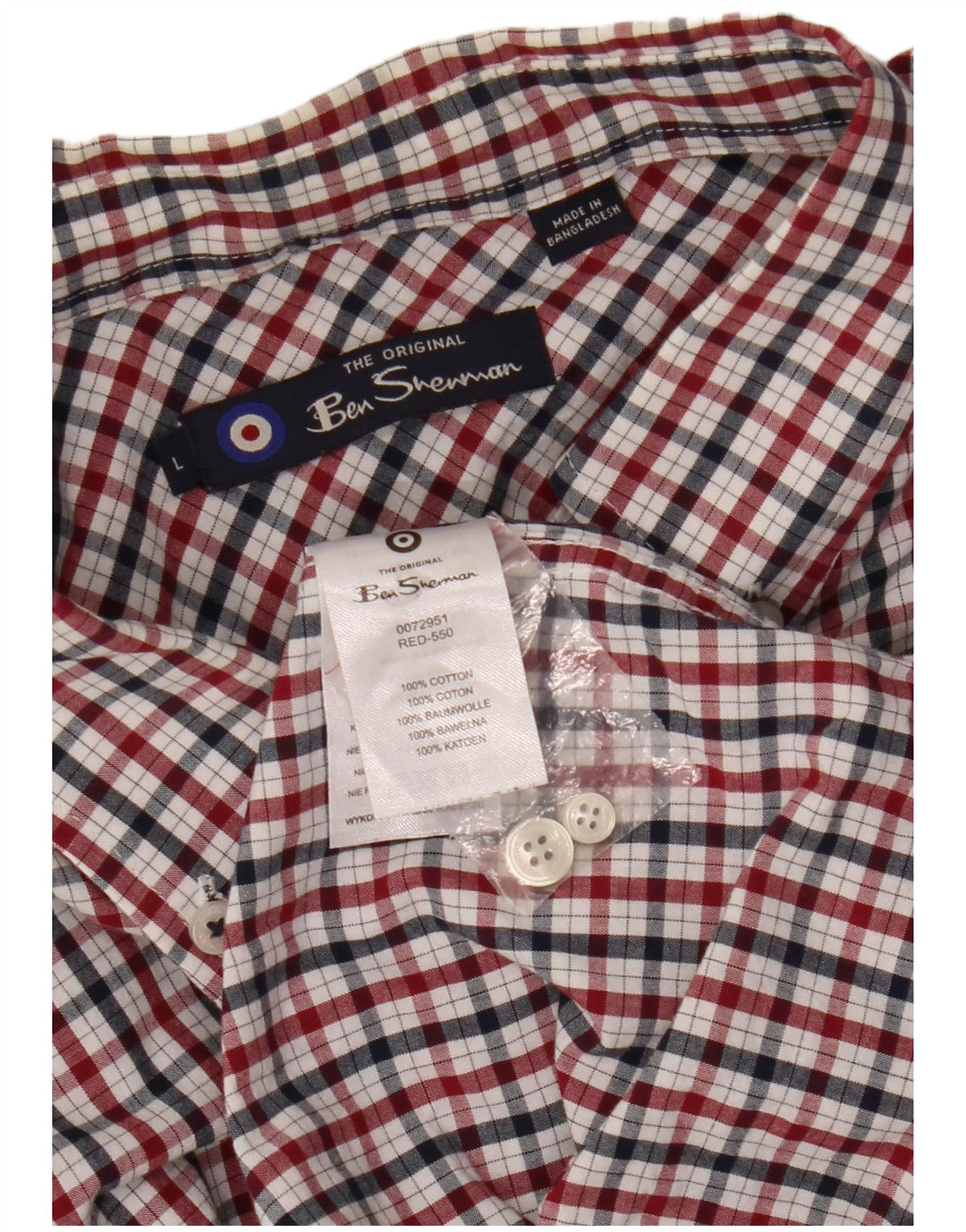 Cămașă pentru bărbați Ben Sherman, mare, multicoloră, din bumbac