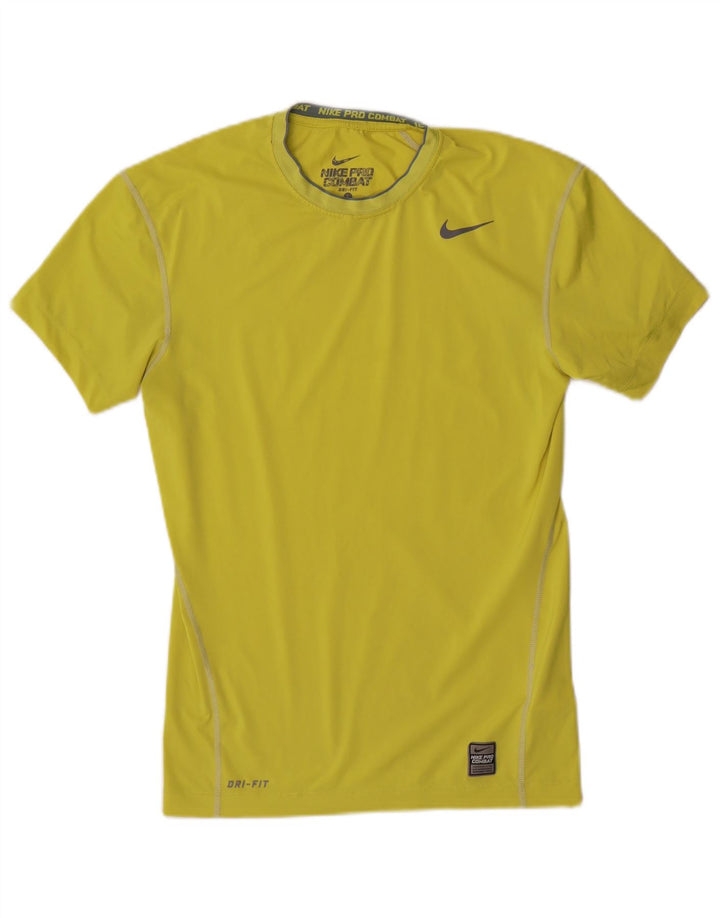 Tricou Nike Dri Fit pentru bărbați Top mare din poliester galben Sport