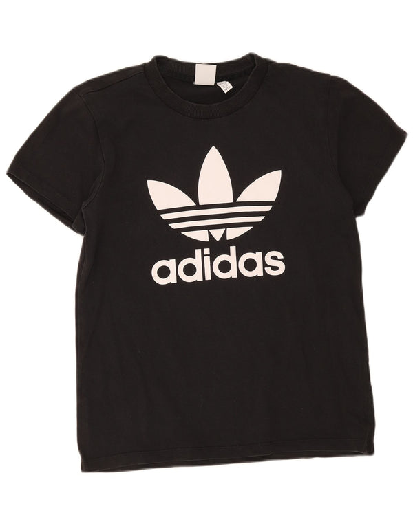 Tricou grafic Adidas pentru femei Top UK 8 Small Black Bumbac
