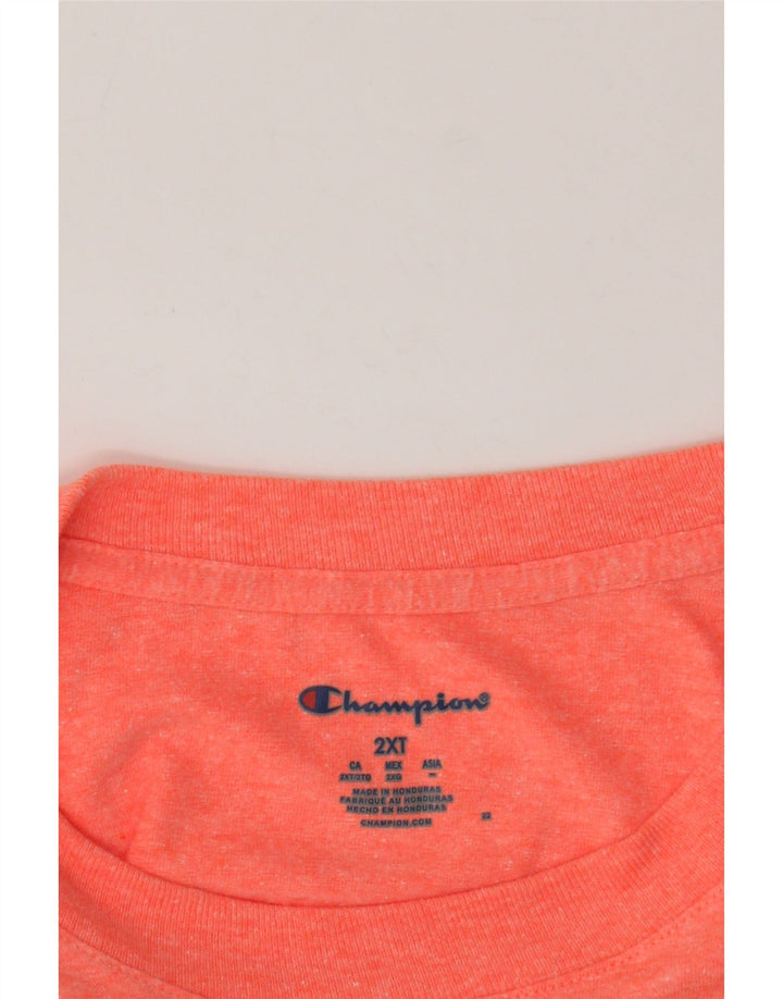 Tricou crop pentru femei CHAMPION Top UK 20 2XL Orange Flecked