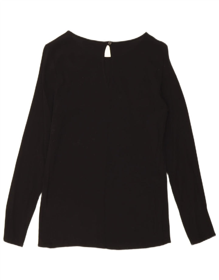 Bluză cu mânecă lungă pentru femei Trussardi Jeans Top IT 42 Medium Black Viscose