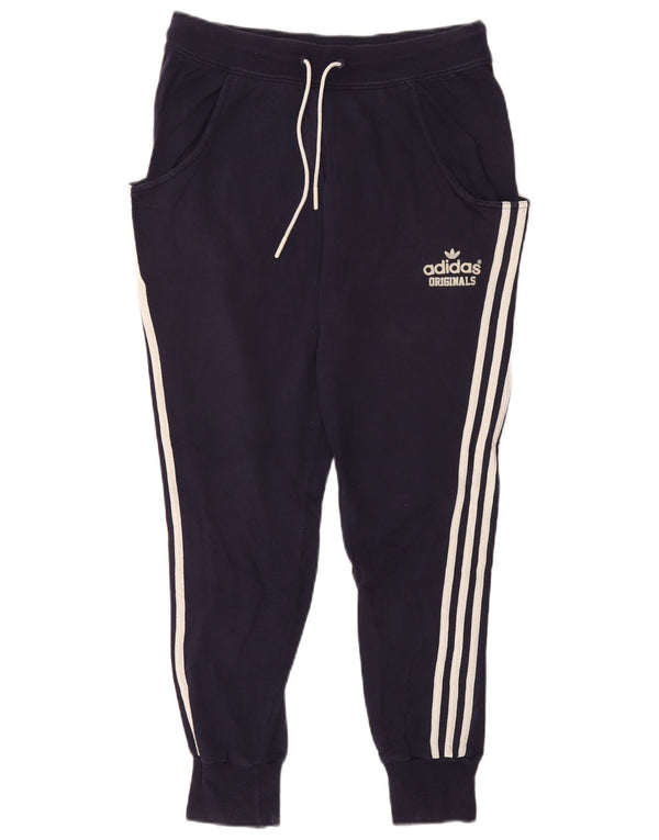 Pantaloni de trening Adidas pentru femei Joggeri UK 10 Bumbac bleumarin mic