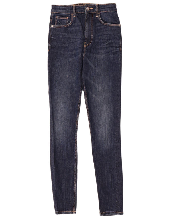 Blugi skinny pentru femei Zara EU 36 XS W26 L28 Bumbac bleumarin