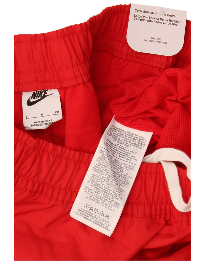 Pantaloni scurți de înot Nike pentru bărbați, poliester roșu mic