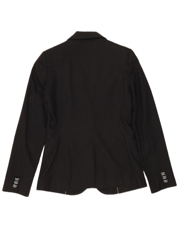 Costum pentru femei Stefanel 1 nasture 2 piese IT 40 mic W28 L28 negru cu dungi
