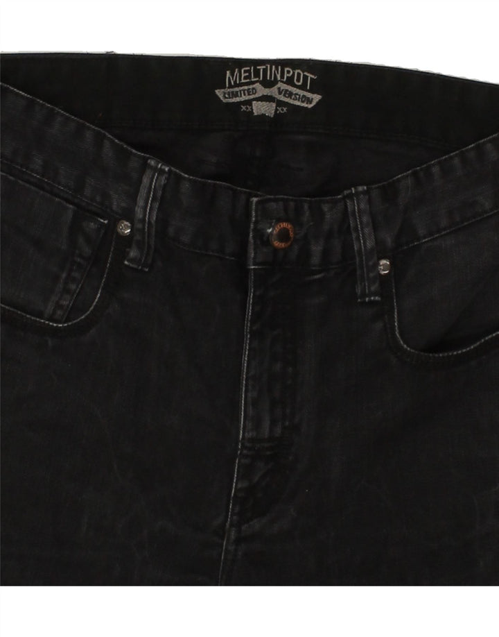 MELTIN' POT Womens Straight Jeans W32 L32  Black Cotton Vintage Meltin' Pot and Second-Hand Meltin' Pot from Messina Hembry 