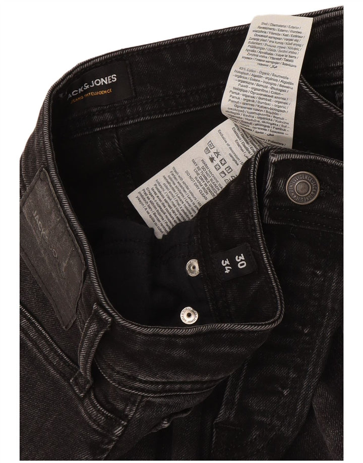 Blugi slim pentru bărbați Jack & Jones W30 L34 bumbac gri