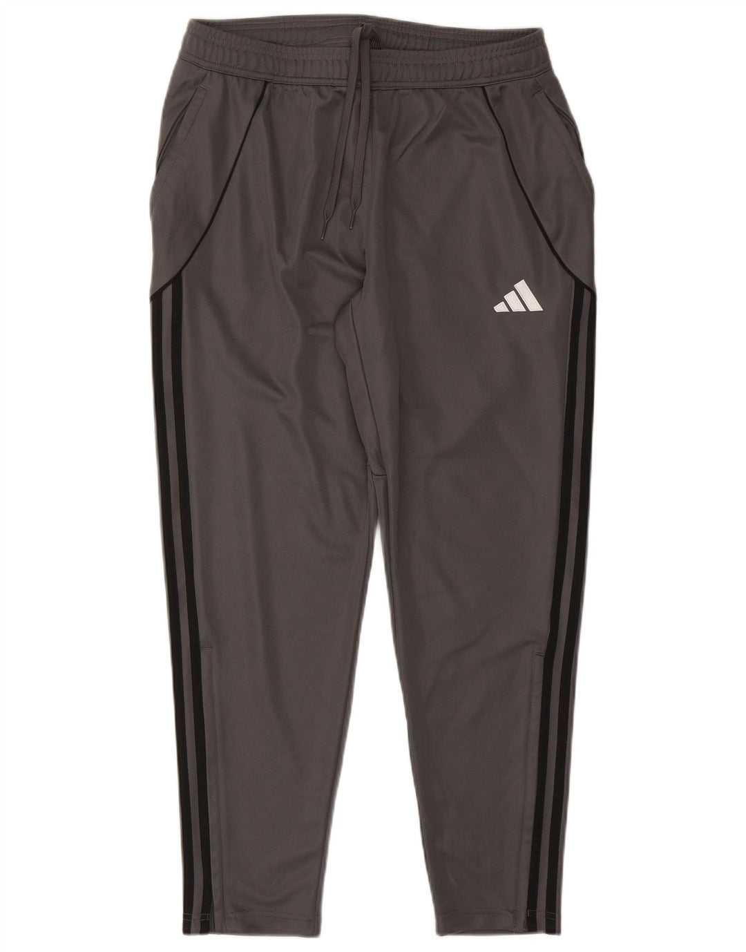 Pantaloni de trening Adidas Slim Fit Pantaloni de jogging, mari, gri, cu dungi