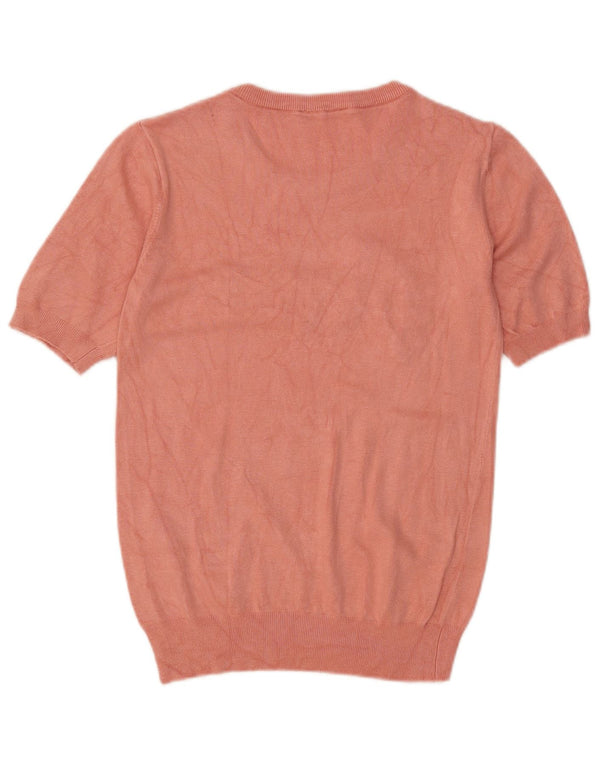 Pulover Guess pentru femei cu decolteu rotund cu grafică, UK 14, roz mediu