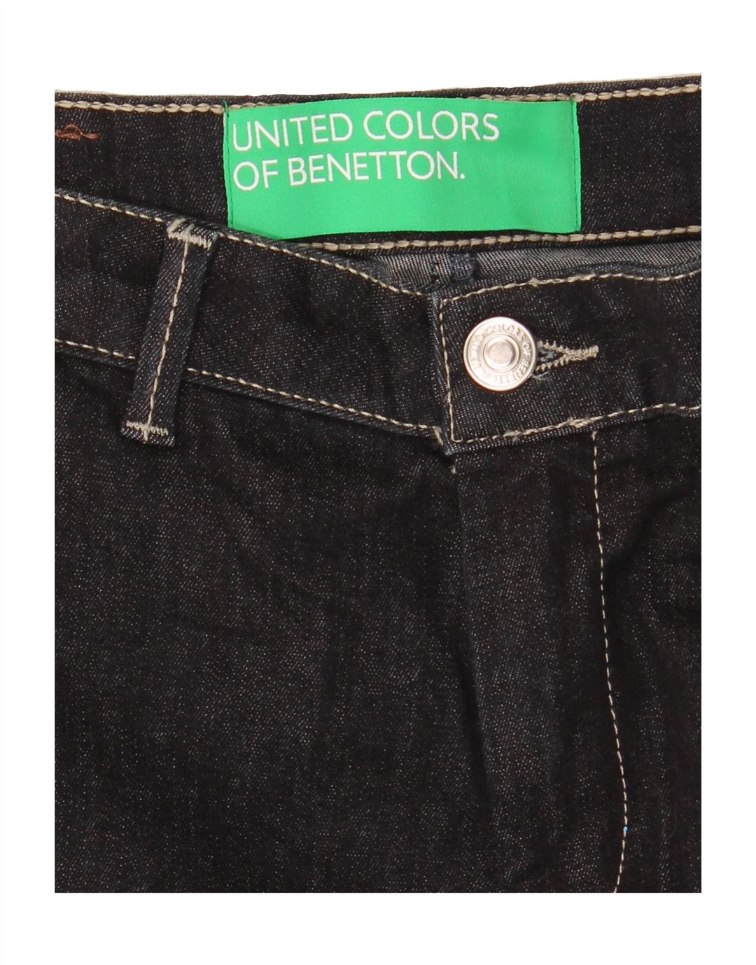 BENETTON Womens Slim Jeans W27 L27 Black Vintage Benetton and Second-Hand Benetton from Messina Hembry 