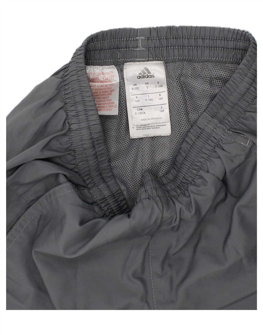 ADIDAS Boys Sport Shorts 9-10 Years Grey Polyester Vintage Adidas and Second-Hand Adidas from Messina Hembry 