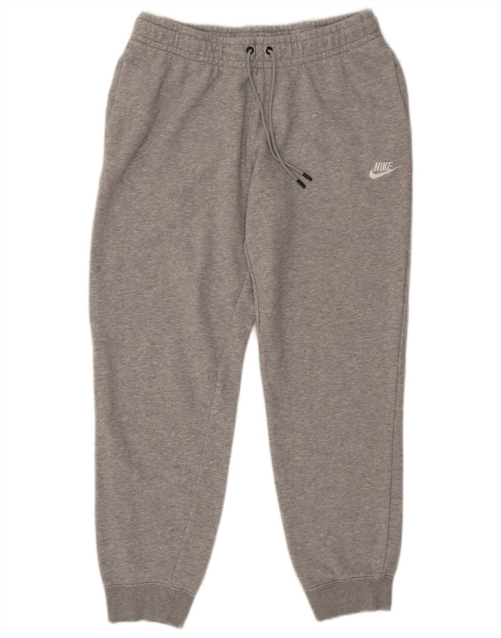 Pantaloni de trening pentru femei NIKE Pantaloni de jogging UK 14, bumbac cu pete gri mediu