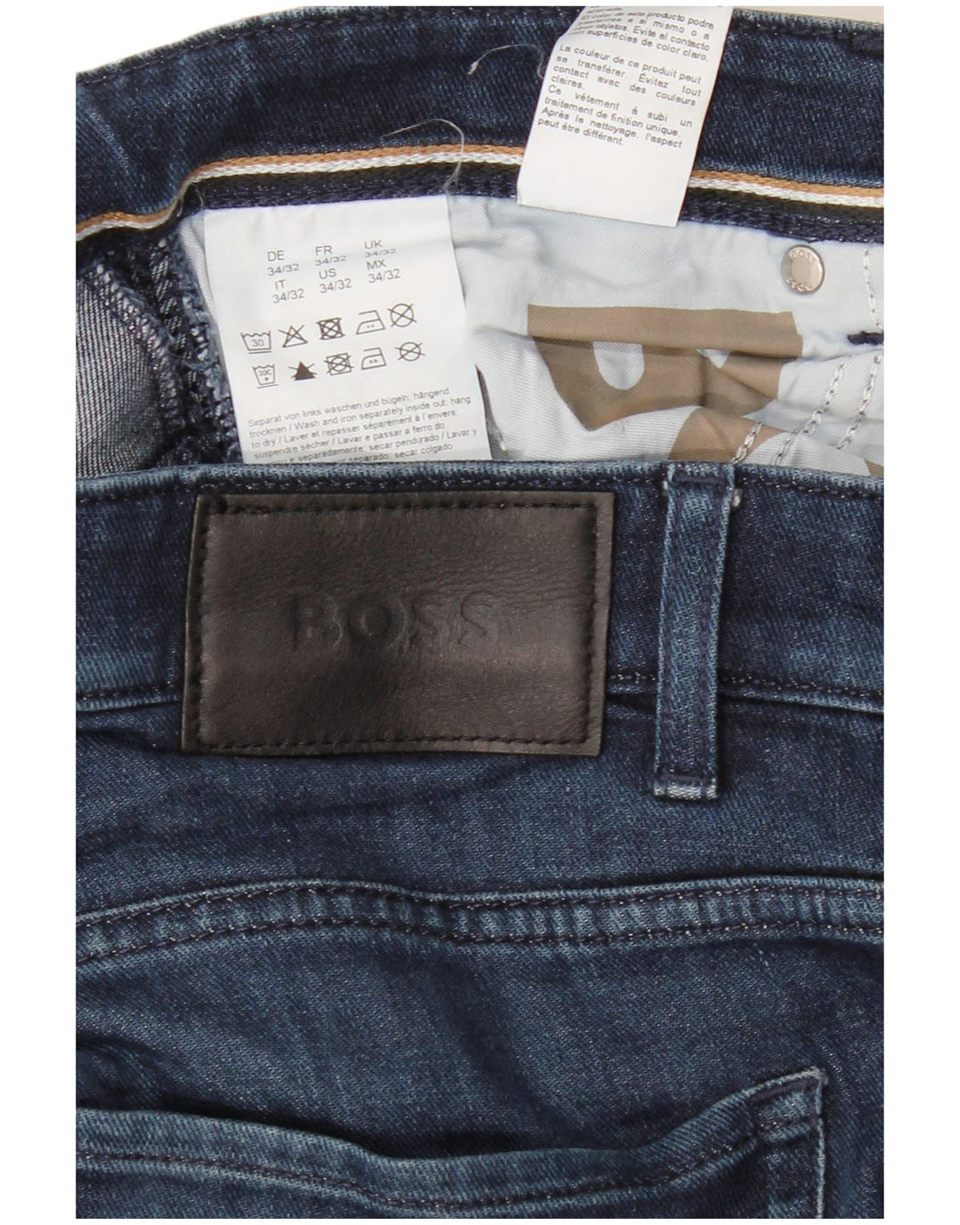 Blugi slim pentru bărbați HUGO BOSS Delaware W34 L32 Bumbac albastru